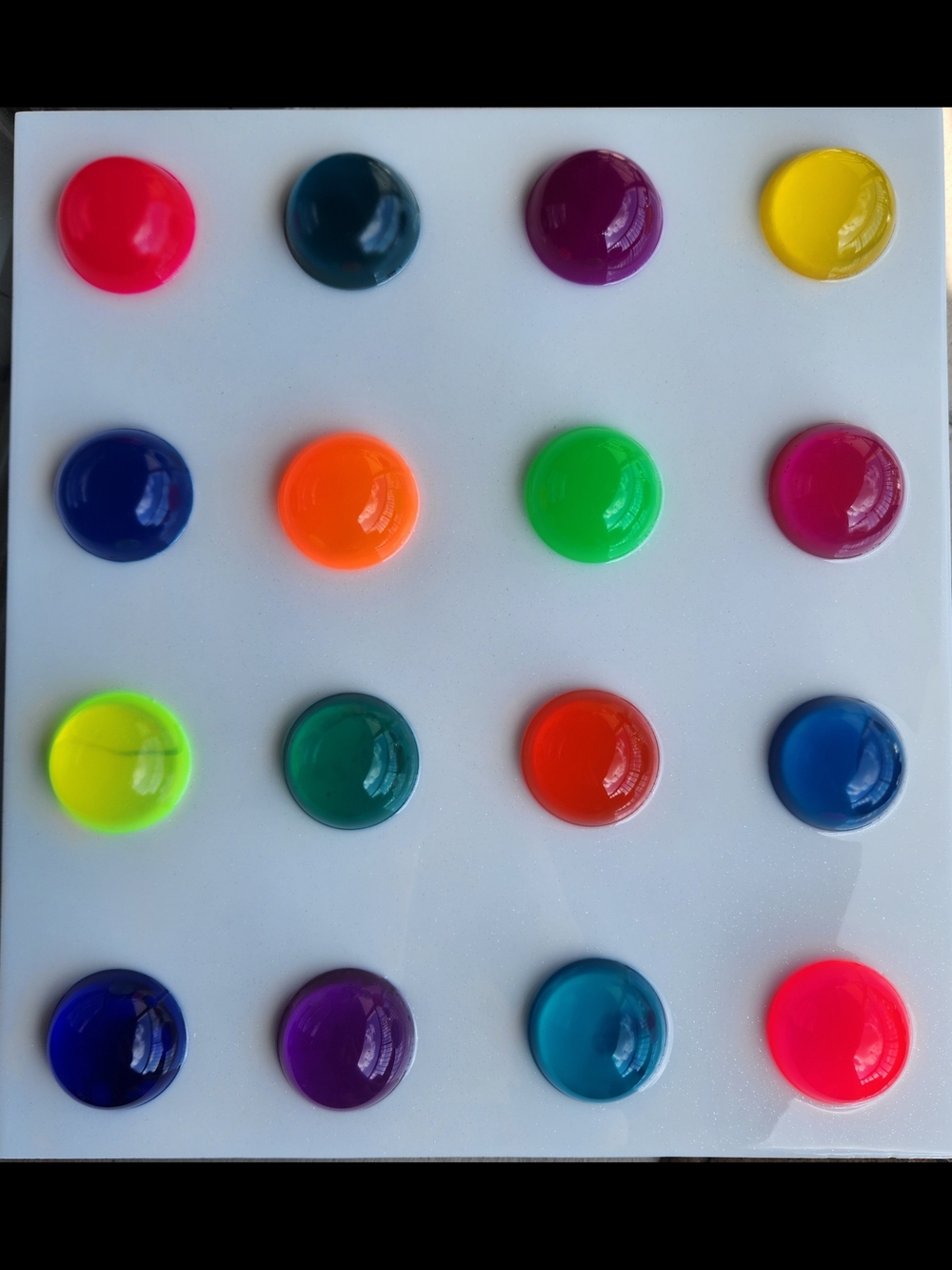 ORIGINAL RESIN MODERN Colorful POLKA DOT ARTWORK/SCULPTURE